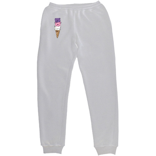 Women's Sweatpants - cat in a ice cream - Mfest