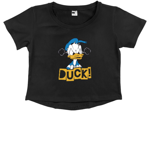 Kids' Premium Cropped T-Shirt - duck donald 2 - Mfest