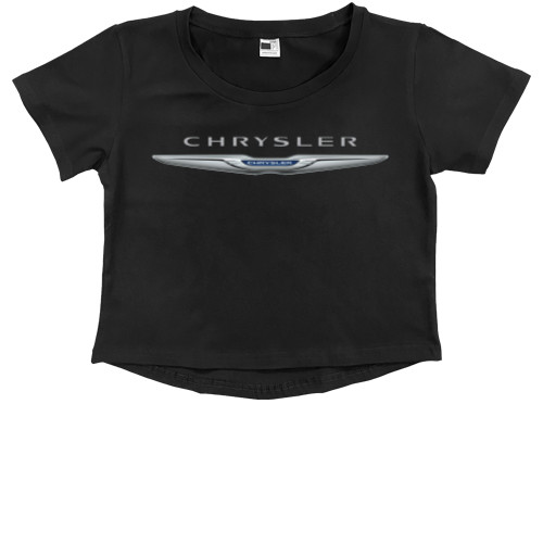 Kids' Premium Cropped T-Shirt - chrysler лого - Mfest