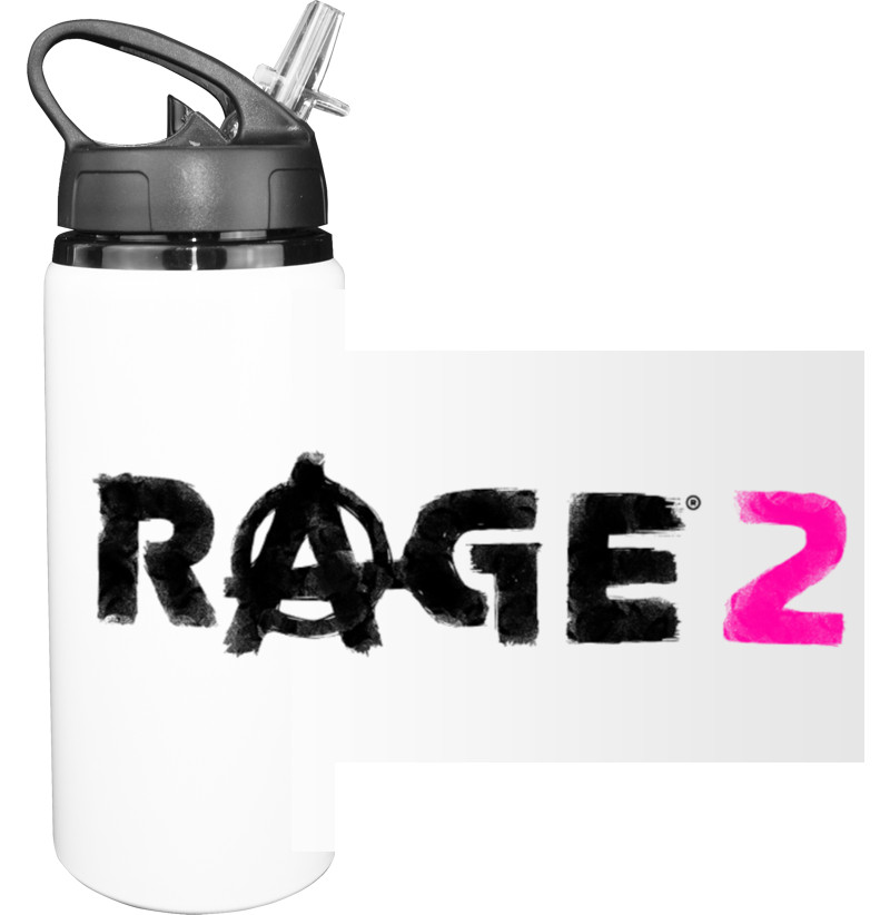 Бутылка для воды - Rage 2 logo - Mfest