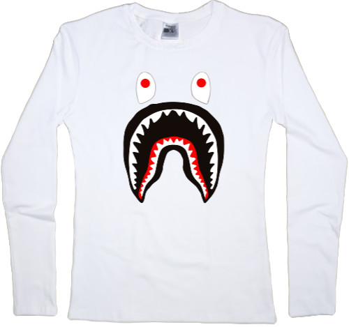 Women's Longsleeve Shirt - BAPE SHARK - Mfest