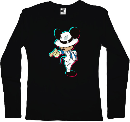 Women's Longsleeve Shirt - mickey mouse as michael jackson 2 - Mfest