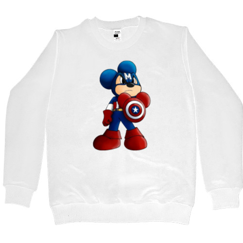 Свитшот Премиум Мужской - captain america Mickey Mouse - Mfest