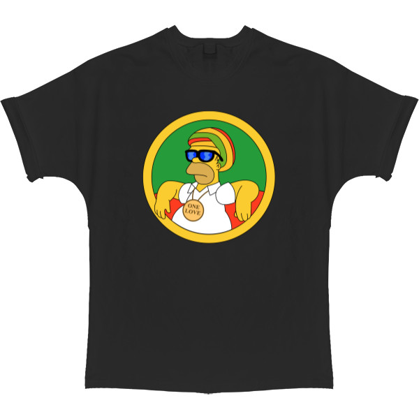 T-shirt Oversize - homer simpson weed - Mfest