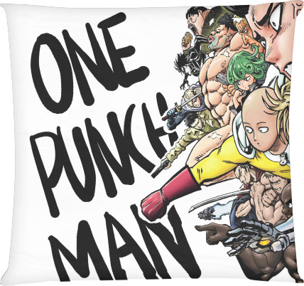 Square Throw Pillow - One punch man - Mfest