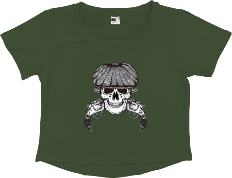 Women's Cropped Premium T-Shirt - Peaky Blinders skull - Mfest