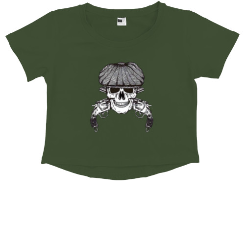 Kids' Premium Cropped T-Shirt - Peaky Blinders skull - Mfest