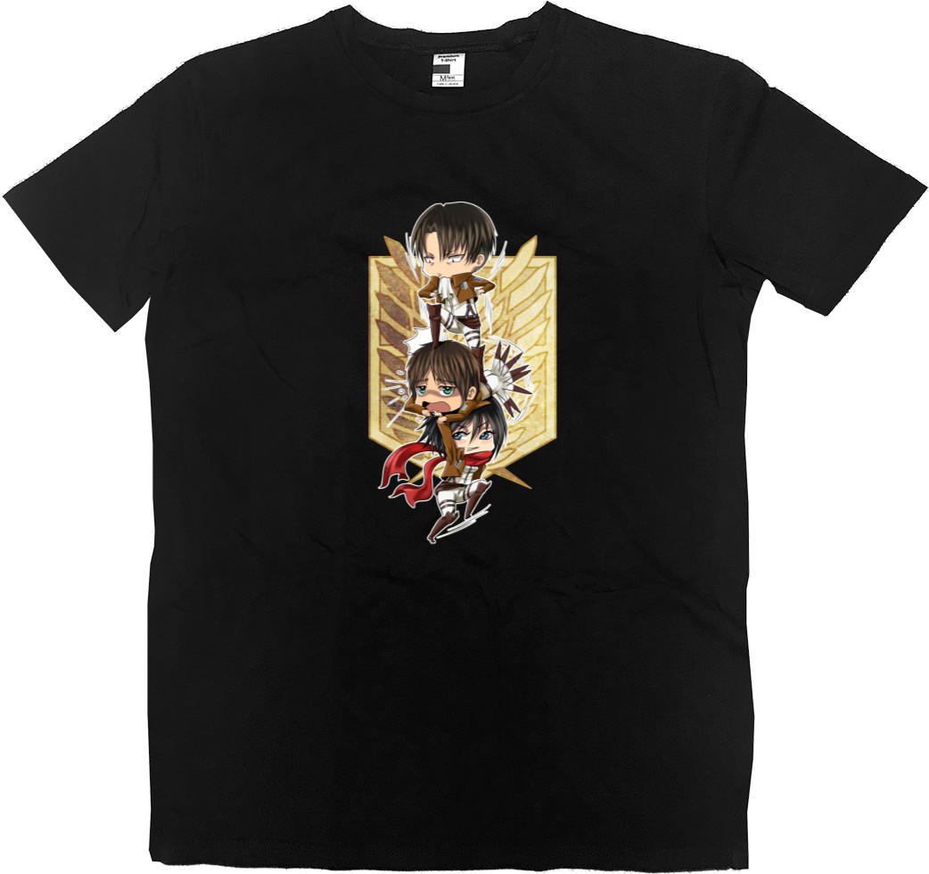 Men’s Premium T-Shirt - attack on titans chibi 2 - Mfest