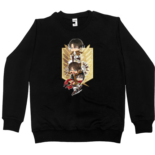 Men’s Premium Sweatshirt - attack on titans chibi 2 - Mfest