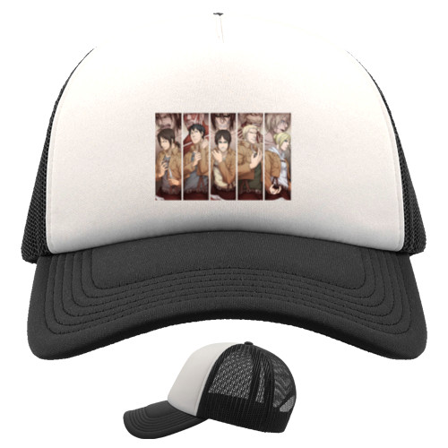 Kids' Trucker Cap - attack on titan 2 - Mfest