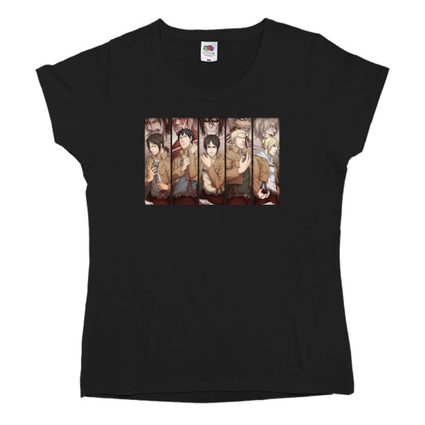 Women's T-shirt Fruit of the loom - attack on titan 2 - Mfest