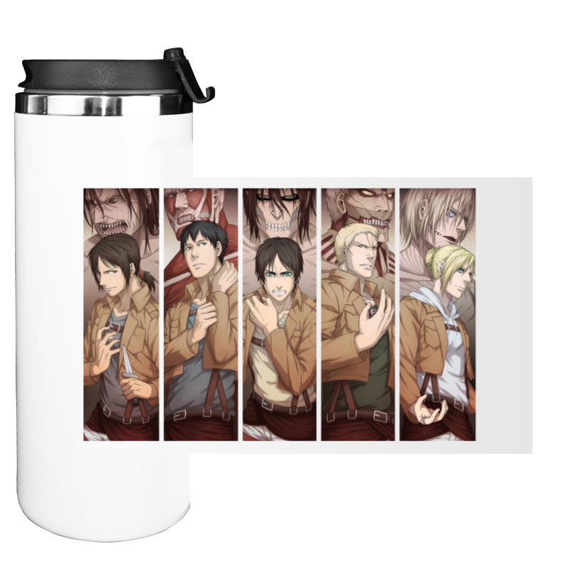 Water Bottle on Tumbler - attack on titan 2 - Mfest