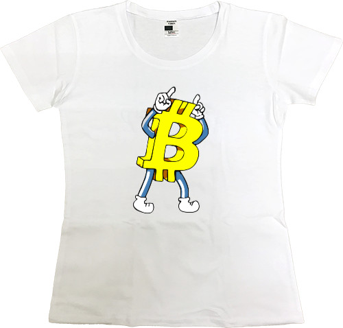 Women's Premium T-Shirt - Bitcoin 2 - Mfest