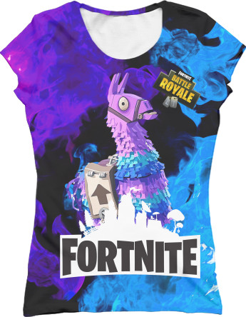 Women's T-Shirt 3D - Fortnite Lama - Mfest