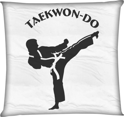 Square Throw Pillow - Taekwon-do - Mfest