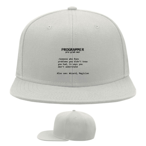 Snapback Baseball Cap - PROGRAMMER - Mfest