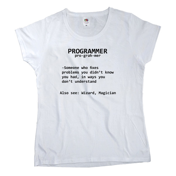 Women's T-shirt Fruit of the loom - PROGRAMMER - Mfest