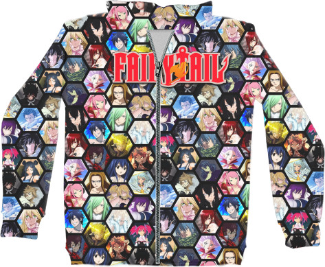 Unisex Zip-through Hoodie 3D - fairy tail - Mfest