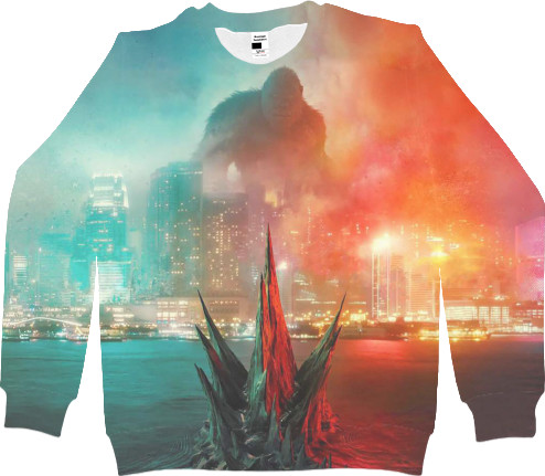 Men's Sweatshirt 3D - godzilla vs kong 2 - Mfest