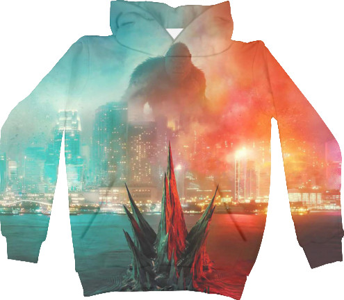 Unisex Hoodie 3D - godzilla vs kong 2 - Mfest