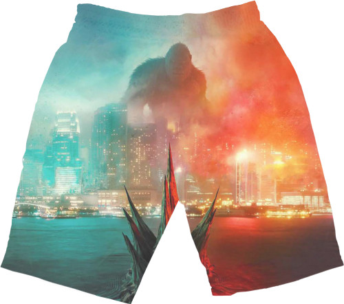 Men's Shorts 3D - godzilla vs kong 2 - Mfest