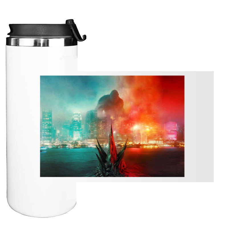 Water Bottle on Tumbler - godzilla vs kong 2 - Mfest