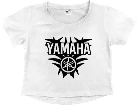 Women's Cropped Premium T-Shirt - yamaha logo 2 - Mfest