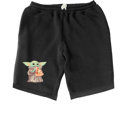 Men's Shorts - Baby Yoda eats pizza - Mfest