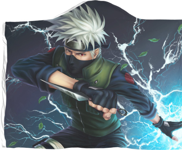 Плед з капюшоном 3D - kakashi hatake art - Mfest