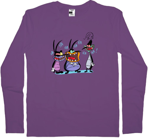 Men's Longsleeve Shirt - oggy and the cockroaches 3 - Mfest