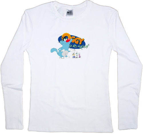 Women's Longsleeve Shirt - oggy and the cockroaches 2 - Mfest