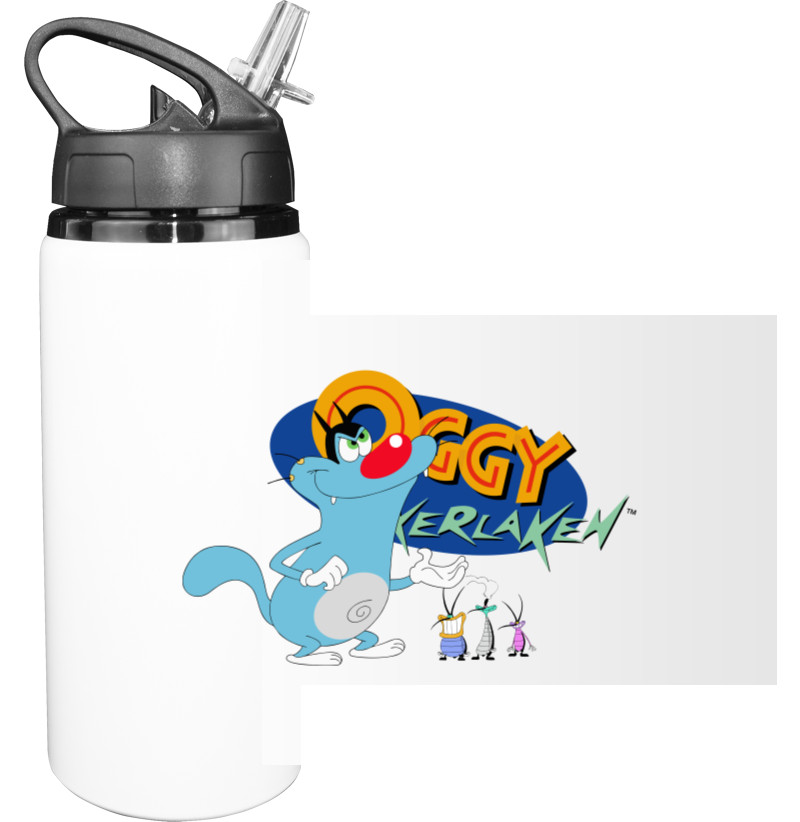 Sport Water Bottle - oggy and the cockroaches 2 - Mfest