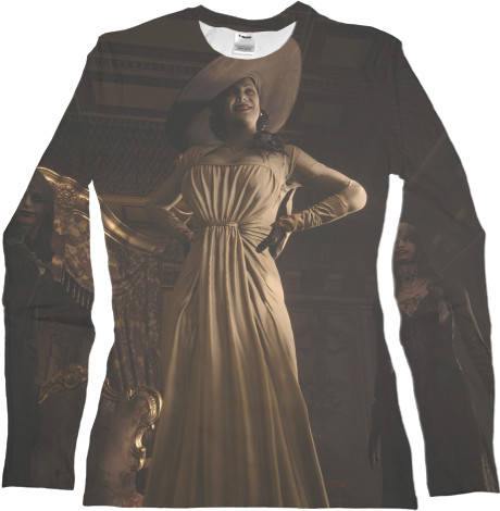 Women's Longsleeve Shirt 3D - Resident Evil Village Lady Dumitrescu - Mfest