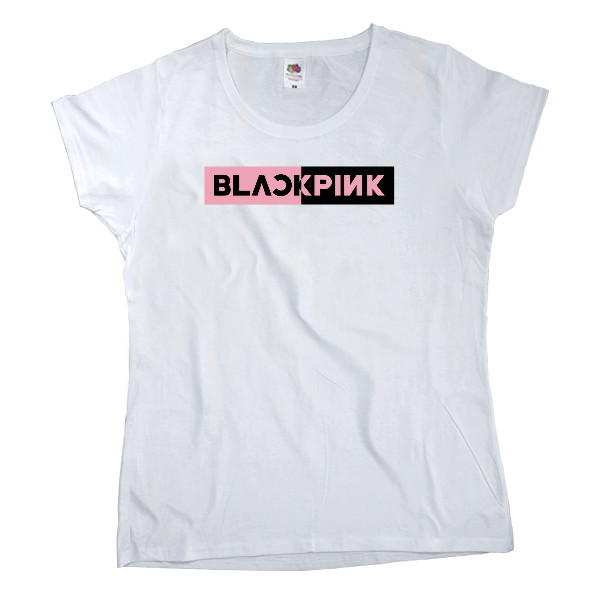 Футболка Классика Женская Fruit of the loom - blackpink logo 2 - Mfest