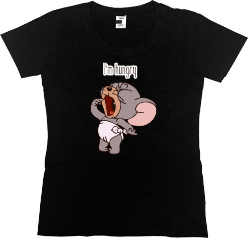 Tom and Jerry / Том и Джерри - Women's Premium T-Shirt - я голодный - Mfest