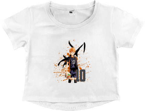 Women's Cropped Premium T-Shirt - Hinata Shouyou - Mfest