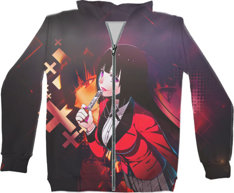 Unisex Zip-through Hoodie 3D - Kakegurui Yumeko - Mfest