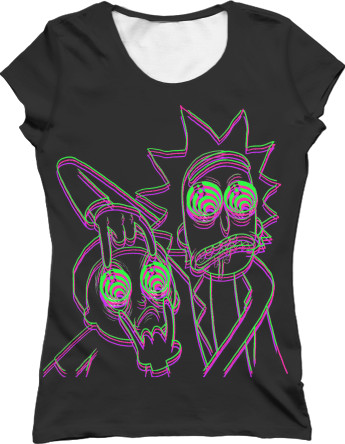 Women's T-Shirt 3D - rick and morty 3 - Mfest