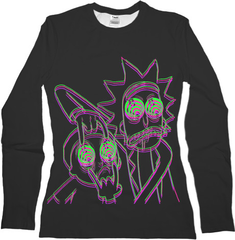 Women's Longsleeve Shirt 3D - rick and morty 3 - Mfest