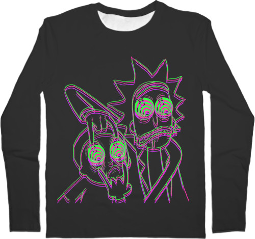 Kids' Longsleeve Shirt 3D - rick and morty 3 - Mfest