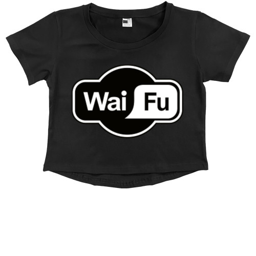 Kids' Premium Cropped T-Shirt - wai fu - Mfest