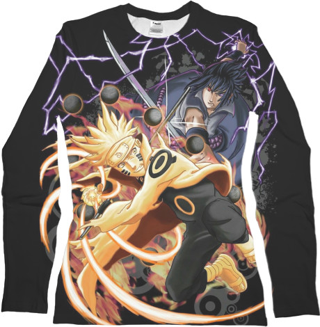 Women's Longsleeve Shirt 3D - six paths sage mode naruto - Mfest