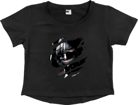 Women's Cropped Premium T-Shirt - tokyo ghoul art - Mfest