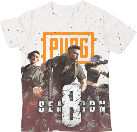 Kids' T-Shirt 3D - PUBG 8 СЕЗОН - Mfest