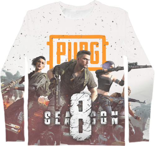 Men's Longsleeve Shirt 3D - PUBG 8 СЕЗОН - Mfest