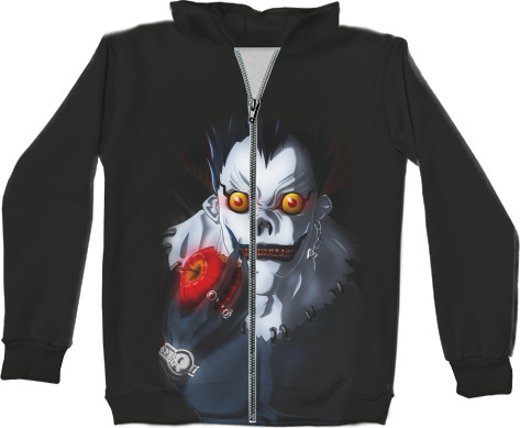 Kids' Zip-through Hoodie 3D - ryuk apple - Mfest