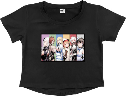 Women's Cropped Premium T-Shirt - Danmachi Heroes - Mfest