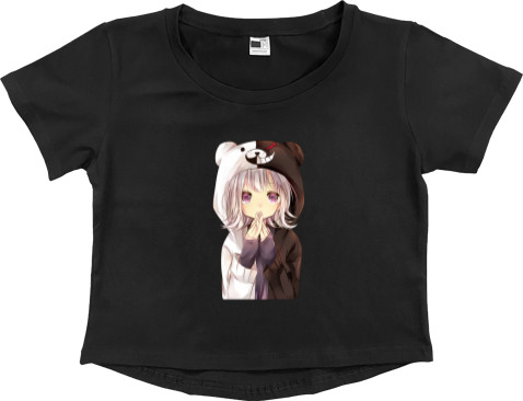 Women's Cropped Premium T-Shirt - cute panda anime girl - Mfest