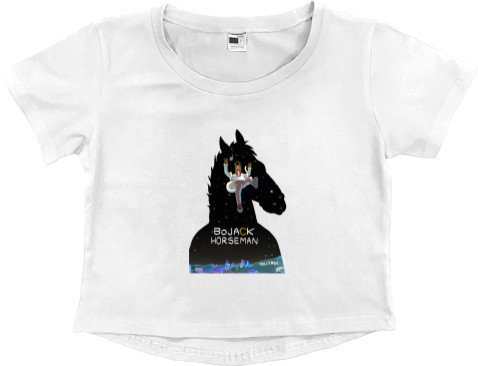 Women's Cropped Premium T-Shirt - bojack - Mfest