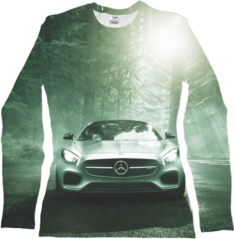 Women's Longsleeve Shirt 3D - mercedes - Mfest